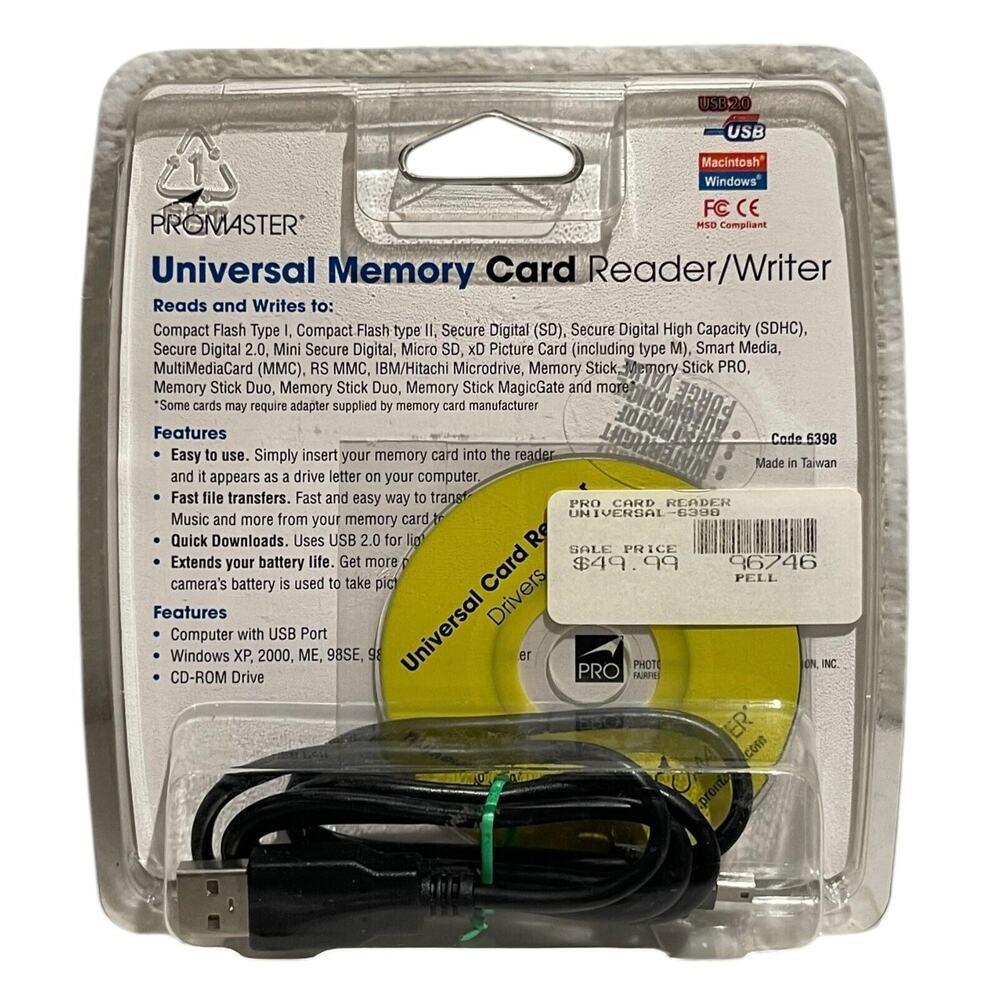 Promaster Digital 6398 Universal Memory Card Reader/Writer USB 2.0 Multi-Card - Picture 2 of 2